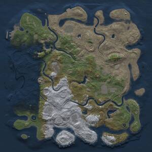 Thumbnail Rust Map: Procedural Map, Size: 4500, Seed: 1999215941, 16 Monuments