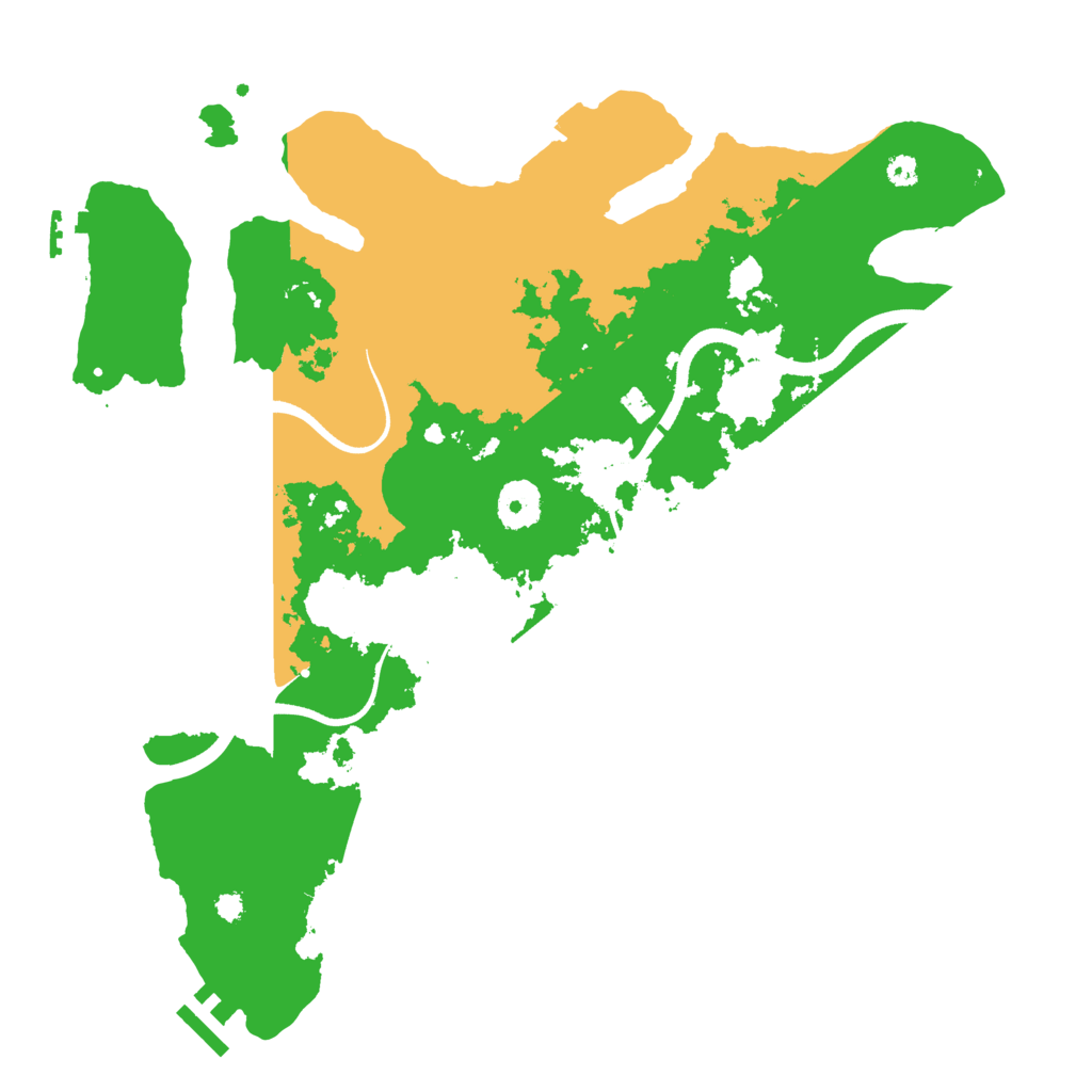 Biome Rust Map: Procedural Map, Size: 3500, Seed: 6684
