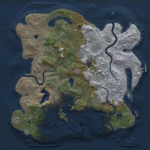 Thumbnail Rust Map: Procedural Map, Size: 4200, Seed: 30090000, 15 Monuments
