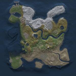 Thumbnail Rust Map: Procedural Map, Size: 3000, Seed: 36455, 10 Monuments