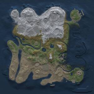 Thumbnail Rust Map: Procedural Map, Size: 3500, Seed: 215056941, 15 Monuments