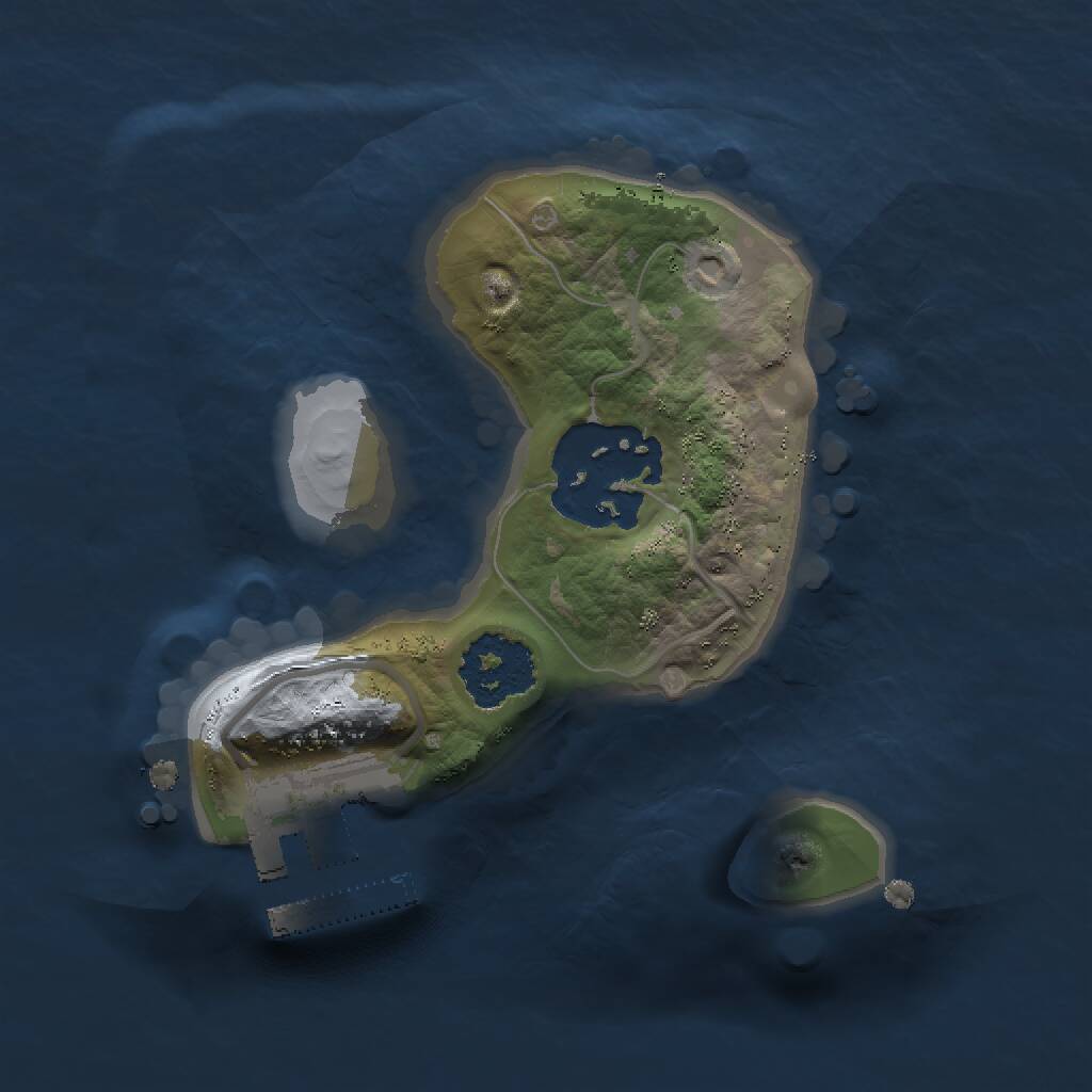 Rust Map: Procedural Map, Size: 1500, Seed: 491988493, 3 Monuments