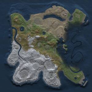Thumbnail Rust Map: Procedural Map, Size: 3000, Seed: 563441590, 13 Monuments