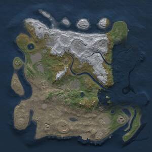 Thumbnail Rust Map: Procedural Map, Size: 3500, Seed: 357435468, 15 Monuments