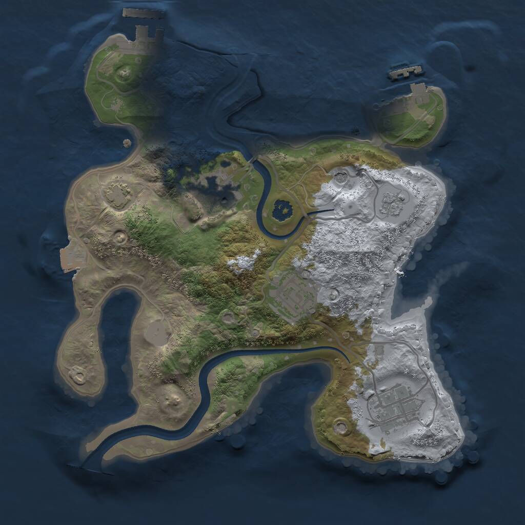 Rust Map: Procedural Map, Size: 2500, Seed: 179779683, 9 Monuments