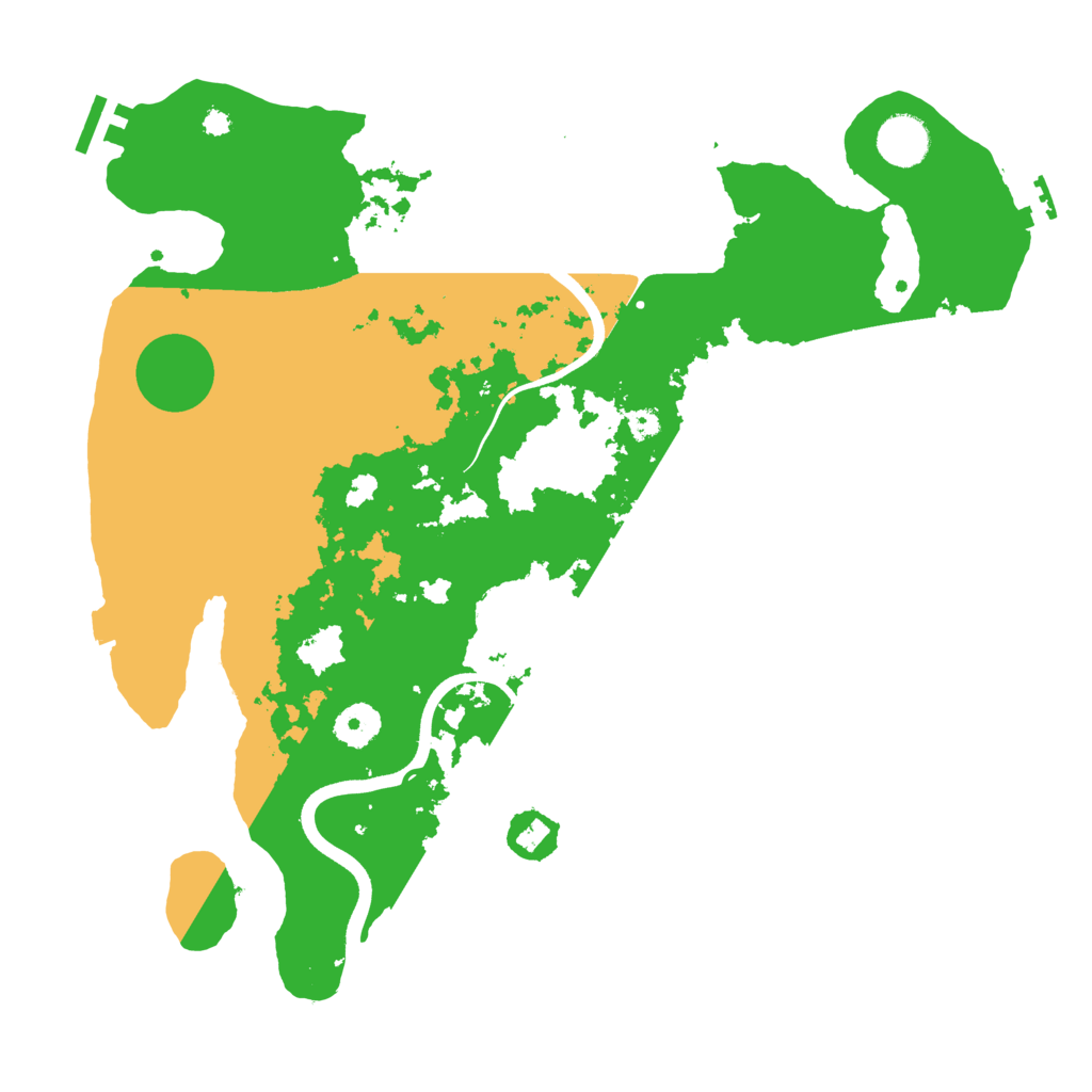 Biome Rust Map: Procedural Map, Size: 3700, Seed: 330815557