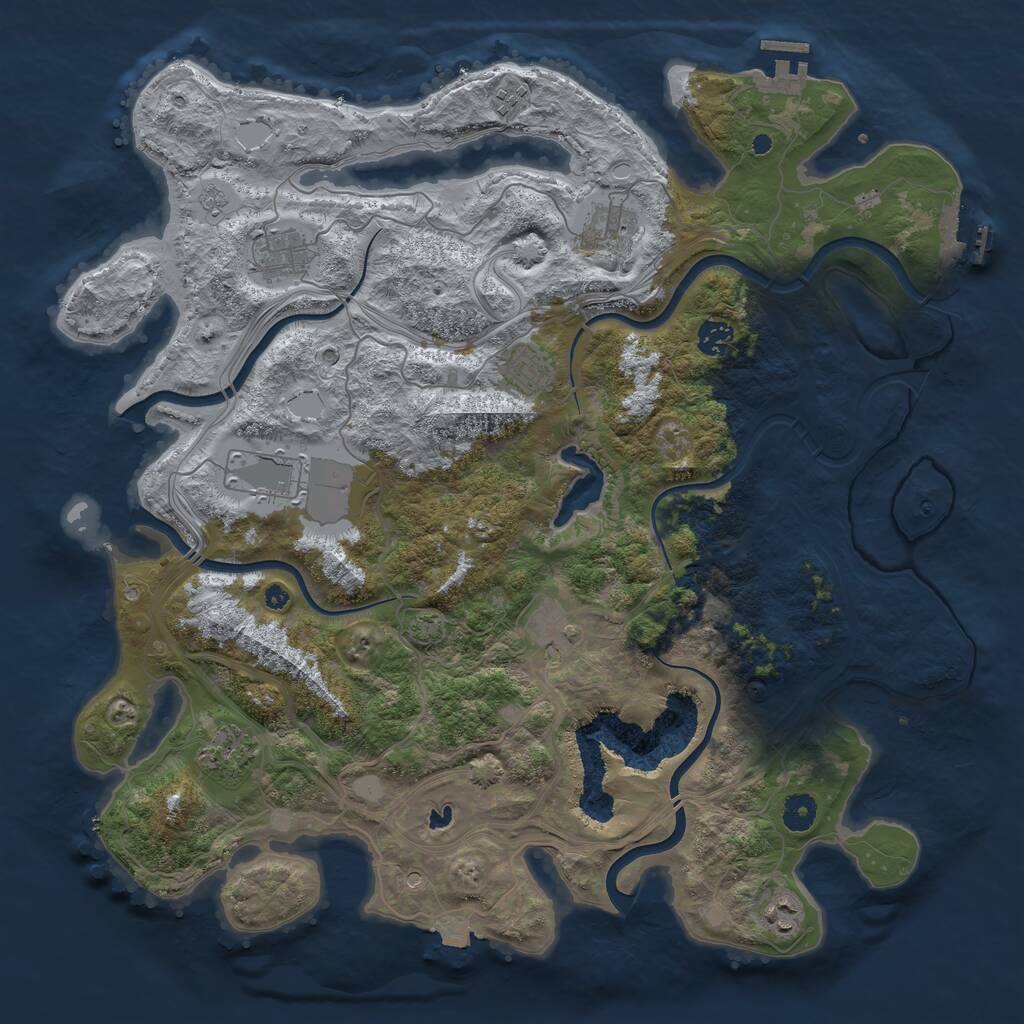 Rust Map: Procedural Map, Size: 4250, Seed: 1646890477, 15 Monuments