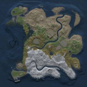 Thumbnail Rust Map: Procedural Map, Size: 3500, Seed: 571964034, 14 Monuments