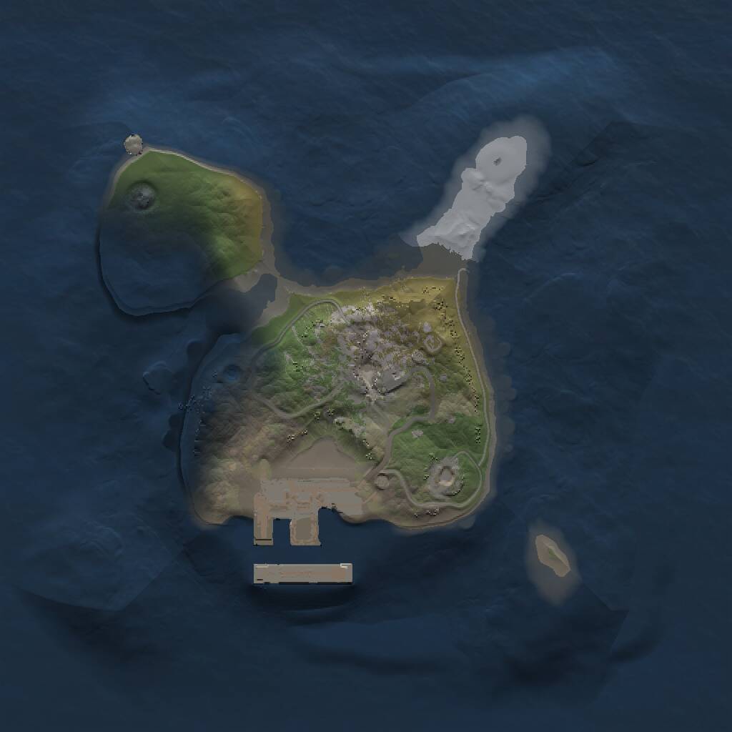 Rust Map: Procedural Map, Size: 1500, Seed: 86484, 2 Monuments