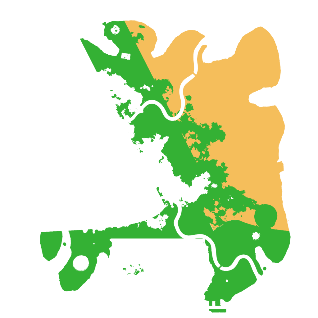 Biome Rust Map: Procedural Map, Size: 3700, Seed: 742842439