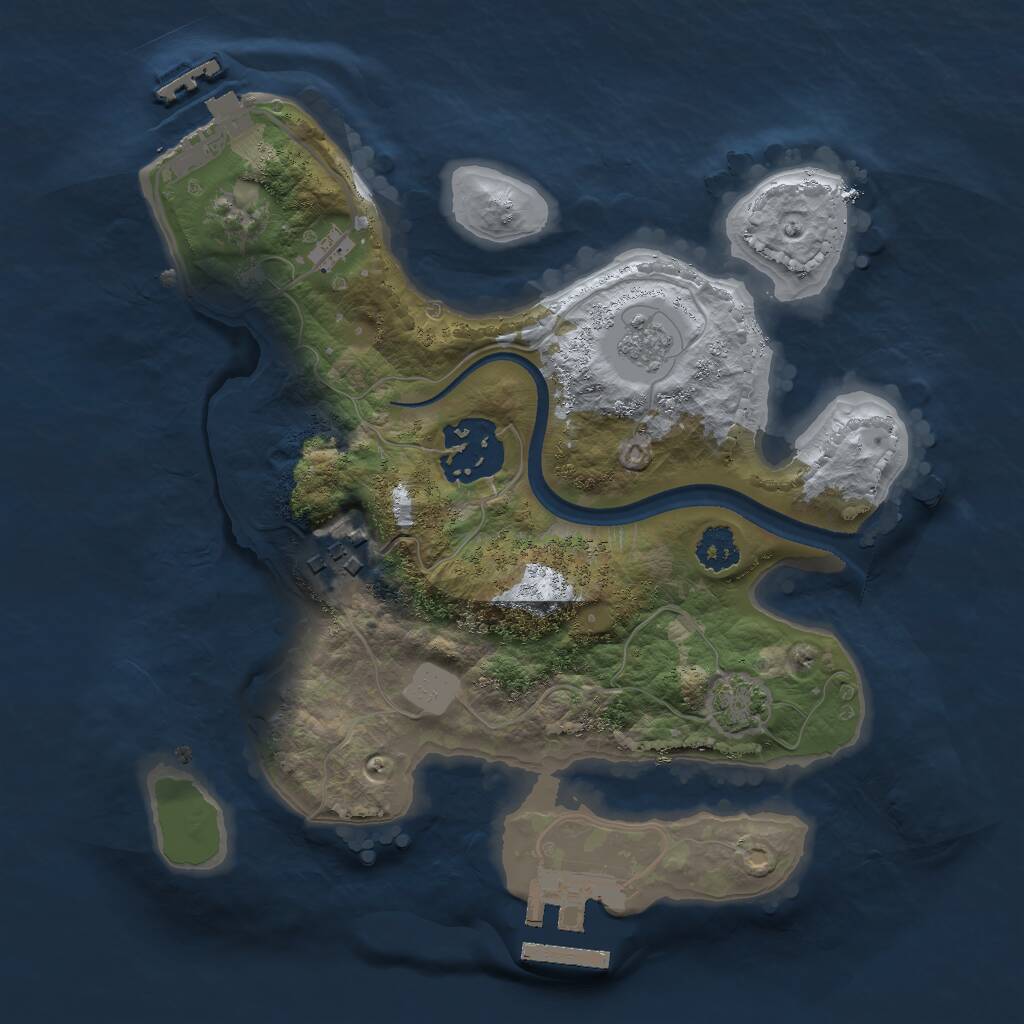Rust Map: Procedural Map, Size: 2350, Seed: 28, 7 Monuments
