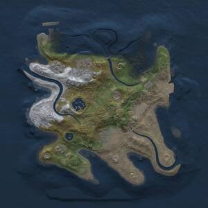 Thumbnail Rust Map: Procedural Map, Size: 2500, Seed: 1784985015, 7 Monuments