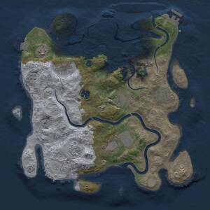 Thumbnail Rust Map: Procedural Map, Size: 3500, Seed: 718732109, 14 Monuments