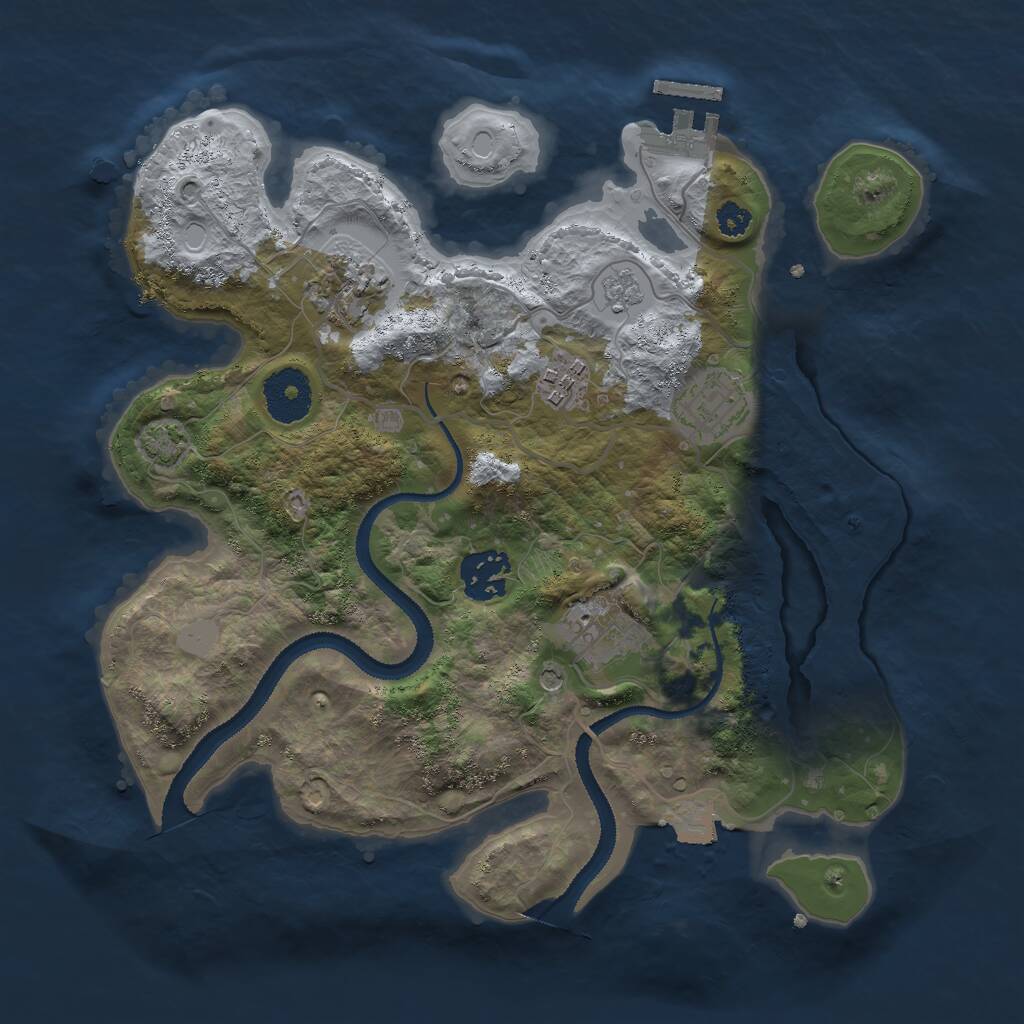 Rust Map: Procedural Map, Size: 3000, Seed: 1770708448, 10 Monuments
