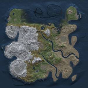 Thumbnail Rust Map: Procedural Map, Size: 3575, Seed: 27, 16 Monuments