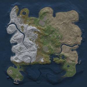 Thumbnail Rust Map: Procedural Map, Size: 3700, Seed: 1915101131, 16 Monuments