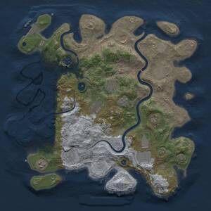Thumbnail Rust Map: Procedural Map, Size: 3800, Seed: 1464722115, 16 Monuments