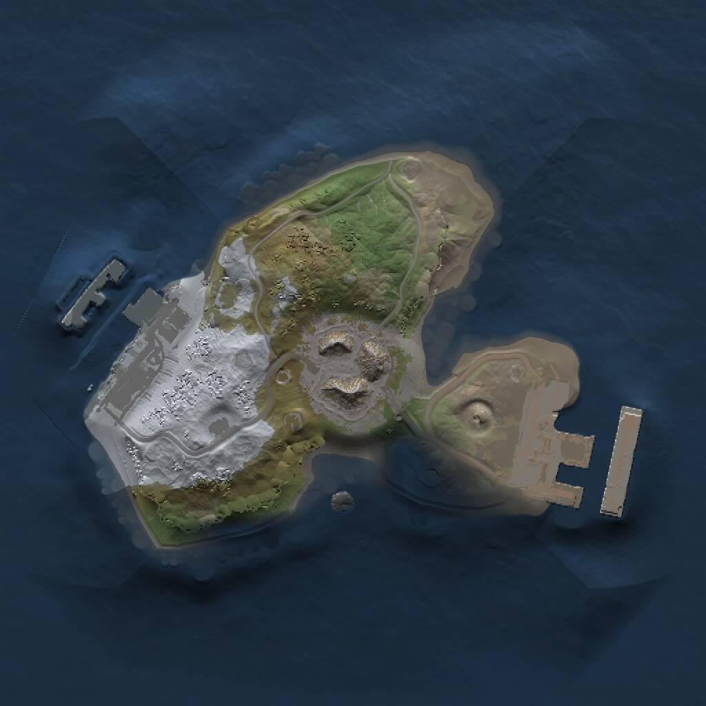 Rust Map: Procedural Map, Size: 1300, Seed: 5768490, 4 Monuments