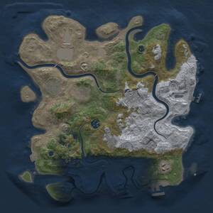 Thumbnail Rust Map: Procedural Map, Size: 3500, Seed: 368093248, 14 Monuments