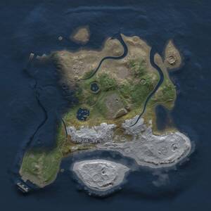 Thumbnail Rust Map: Procedural Map, Size: 2500, Seed: 21859, 8 Monuments