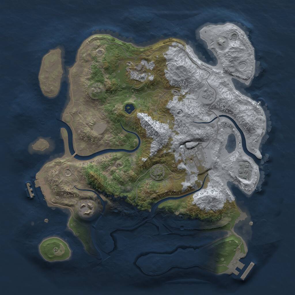 Rust Map: Procedural Map, Size: 3000, Seed: 84534656, 10 Monuments