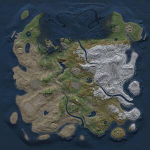 Thumbnail Rust Map: Procedural Map, Size: 4000, Seed: 1729559550, 15 Monuments