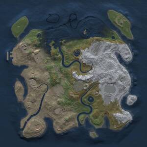 Thumbnail Rust Map: Procedural Map, Size: 3500, Seed: 191256295, 14 Monuments