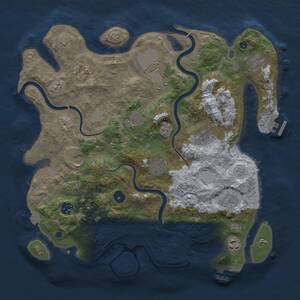 Thumbnail Rust Map: Procedural Map, Size: 3800, Seed: 467268765, 17 Monuments