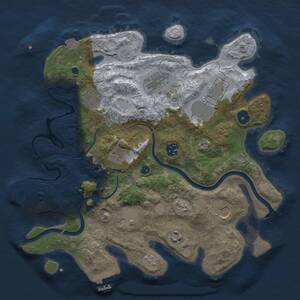 Thumbnail Rust Map: Procedural Map, Size: 3500, Seed: 242435707, 15 Monuments