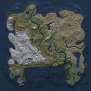Thumbnail Rust Map: Procedural Map, Size: 4250, Seed: 345678, 16 Monuments