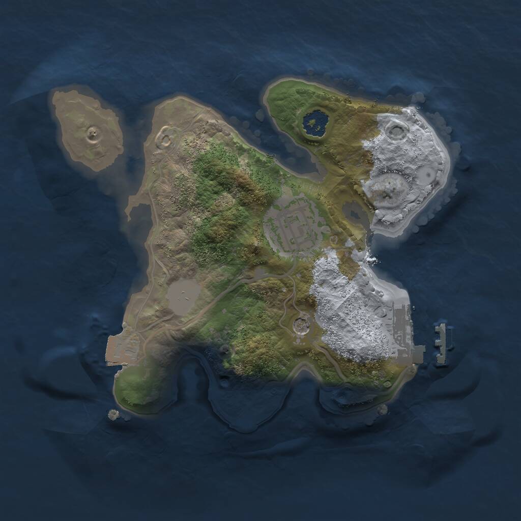 Rust Map: Procedural Map, Size: 2000, Seed: 219378, 4 Monuments
