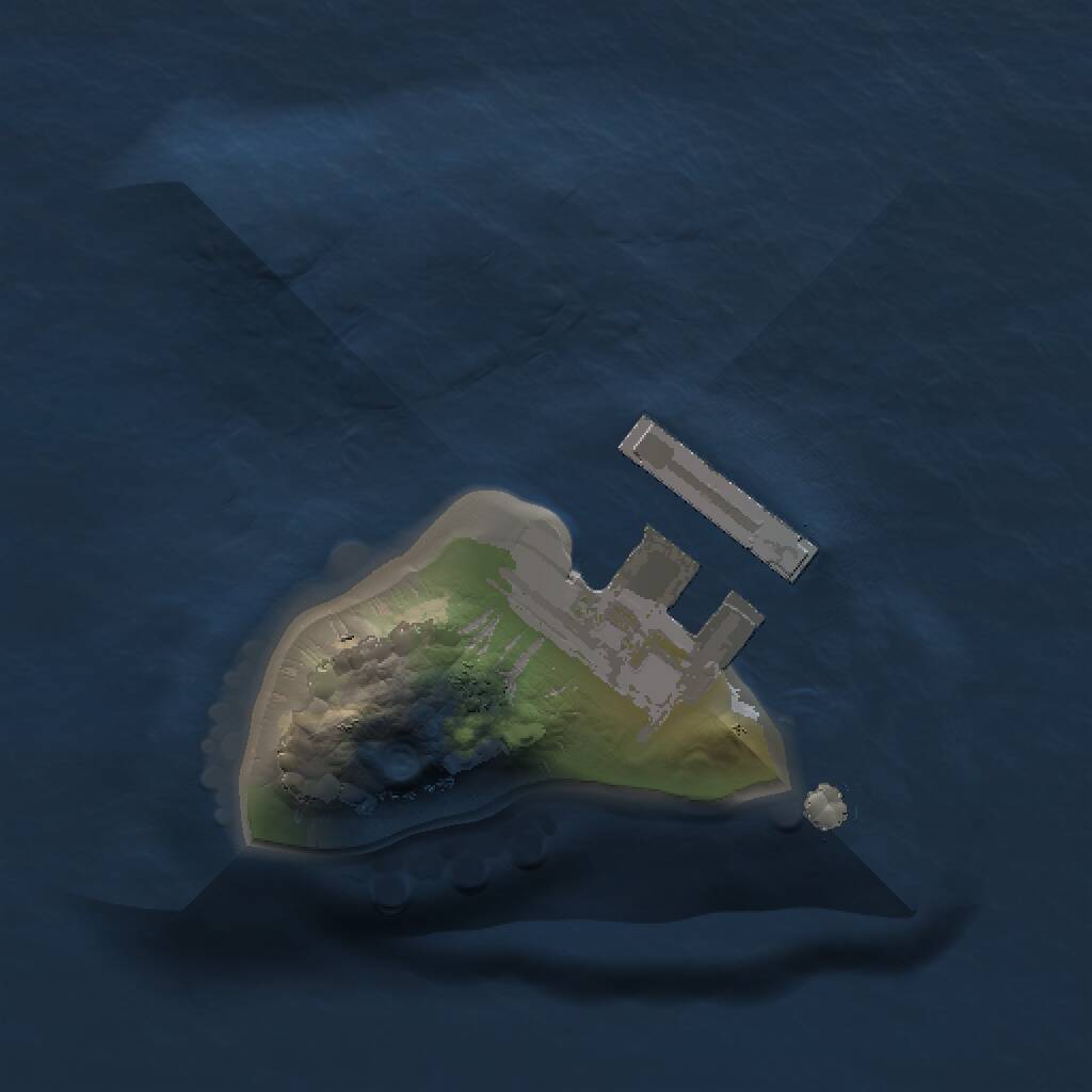 Rust Map: Procedural Map, Size: 1000, Seed: 1290676235, 2 Monuments