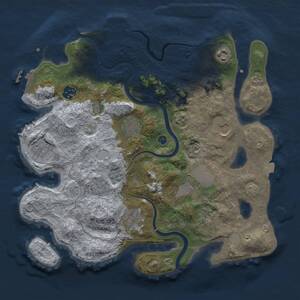 Thumbnail Rust Map: Procedural Map, Size: 3500, Seed: 1973548089, 15 Monuments