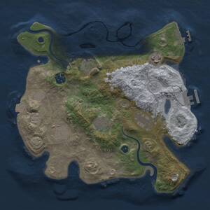 Thumbnail Rust Map: Procedural Map, Size: 3000, Seed: 692954201, 13 Monuments