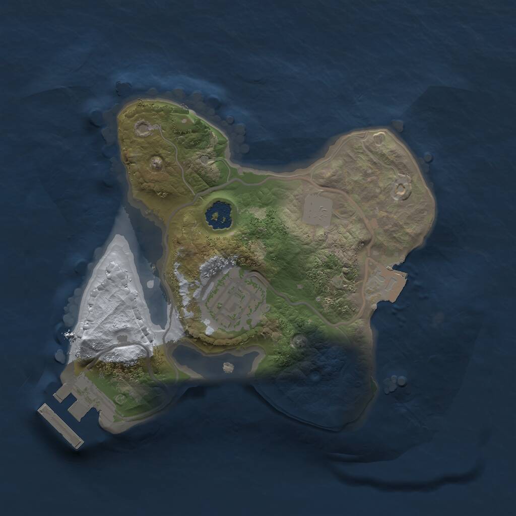 Rust Map: Procedural Map, Size: 1875, Seed: 3400, 3 Monuments