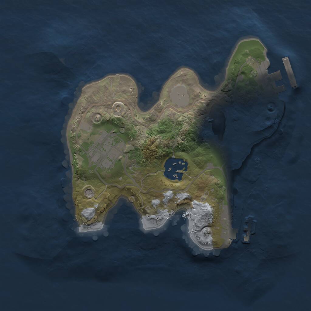 Rust Map: Procedural Map, Size: 2000, Seed: 198694301, 5 Monuments