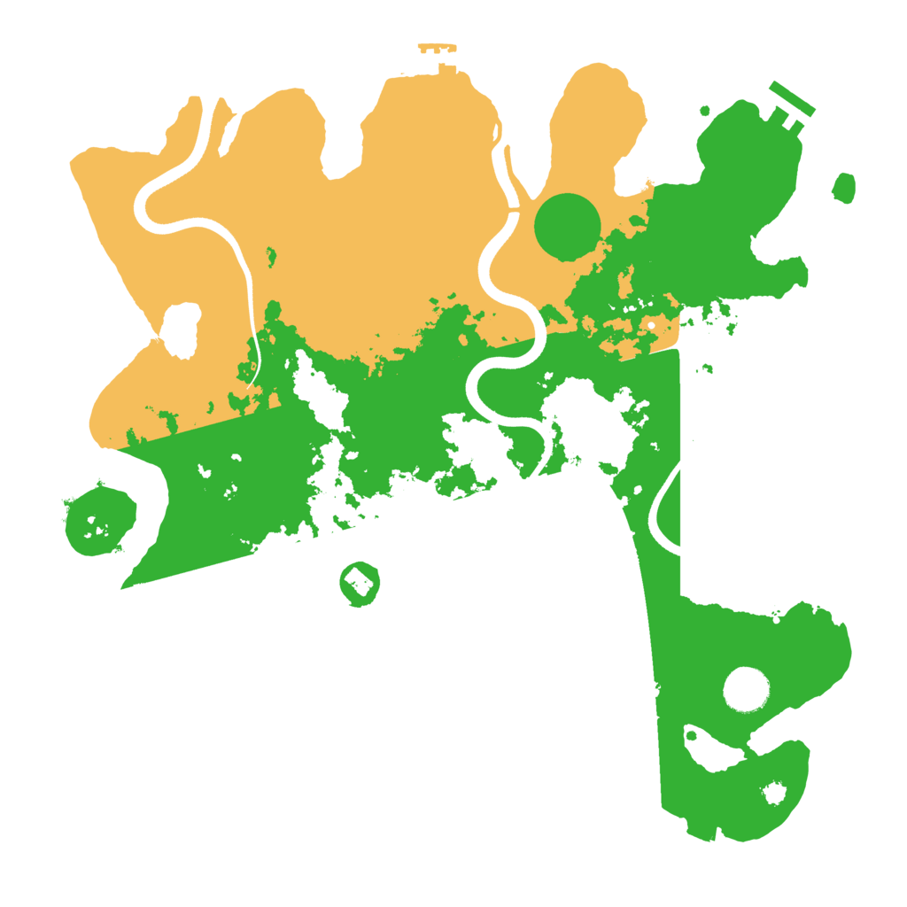 Biome Rust Map: Procedural Map, Size: 3600, Seed: 2027777982