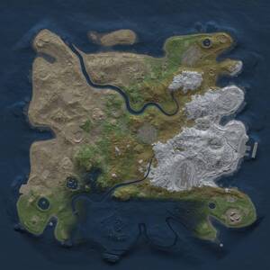 Thumbnail Rust Map: Procedural Map, Size: 3500, Seed: 1387537555, 14 Monuments