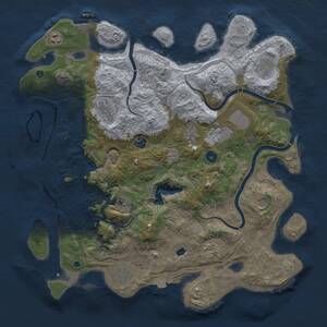 Thumbnail Rust Map: Procedural Map, Size: 4250, Seed: 1191299796, 17 Monuments