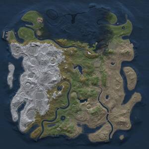 Thumbnail Rust Map: Procedural Map, Size: 4500, Seed: 451542112, 17 Monuments