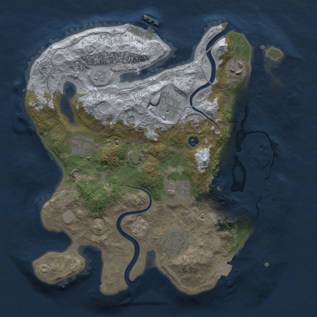 Rust Map: Procedural Map, Size: 3000, Seed: 1731959711, 12 Monuments