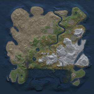 Thumbnail Rust Map: Procedural Map, Size: 3800, Seed: 916576, 17 Monuments