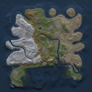 Thumbnail Rust Map: Procedural Map, Size: 3500, Seed: 151149061, 14 Monuments