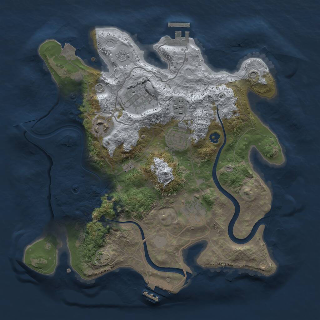 Rust Map: Procedural Map, Size: 3000, Seed: 29788, 11 Monuments