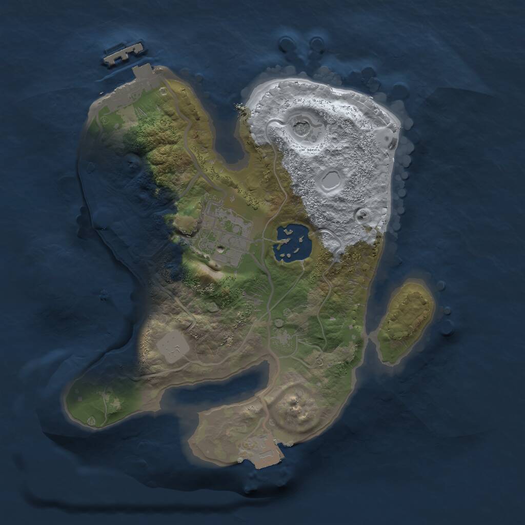 Rust Map: Procedural Map, Size: 2000, Seed: 552762, 5 Monuments