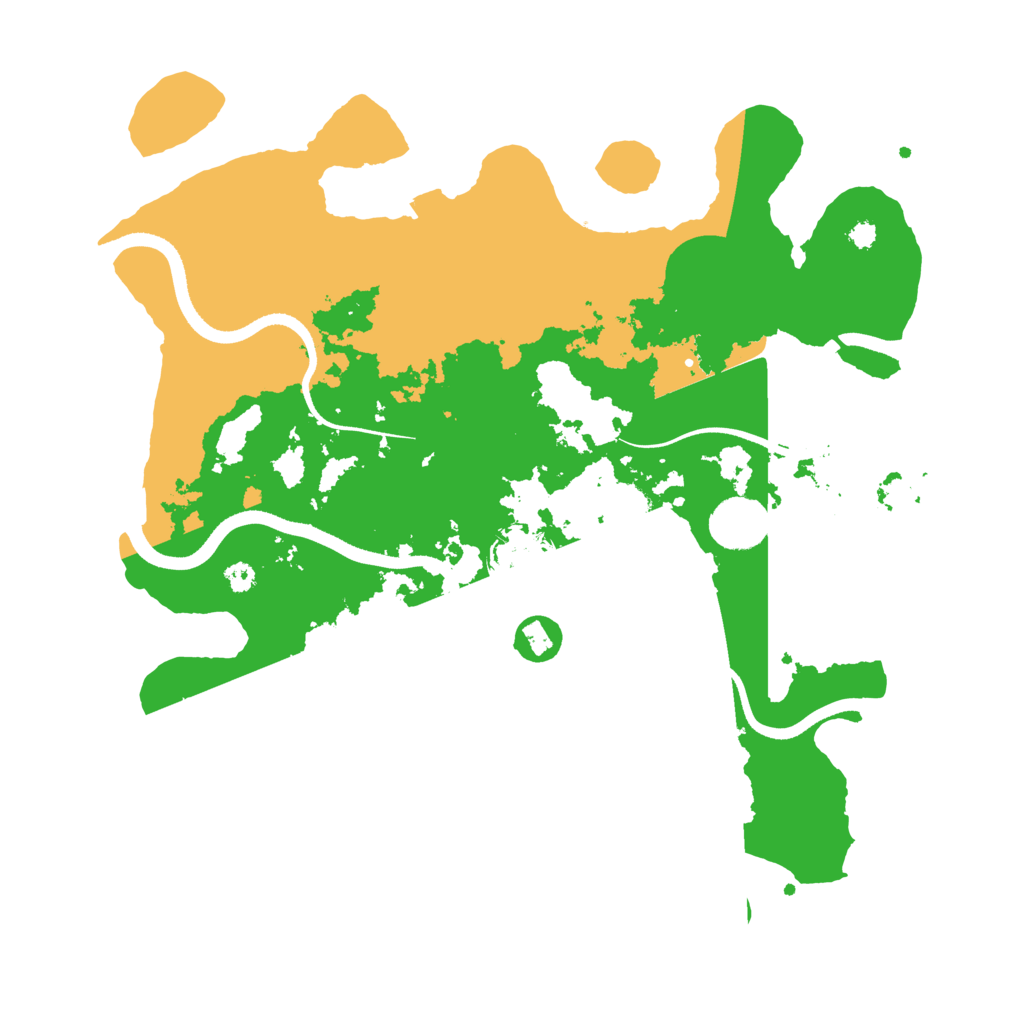 Biome Rust Map: Procedural Map, Size: 3500, Seed: 736385334