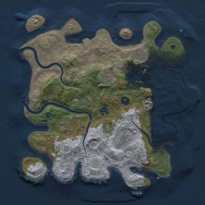 Thumbnail Rust Map: Procedural Map, Size: 3500, Seed: 736385334, 13 Monuments