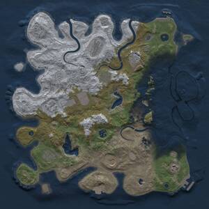 Thumbnail Rust Map: Procedural Map, Size: 4000, Seed: 2145736698, 17 Monuments