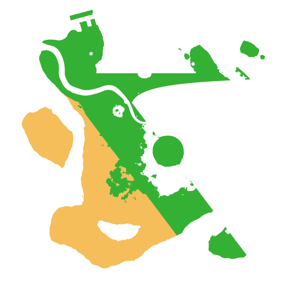 Biome Rust Map: Procedural Map, Size: 2500, Seed: 45600