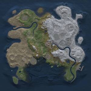 Thumbnail Rust Map: Procedural Map, Size: 3500, Seed: 257464785, 15 Monuments